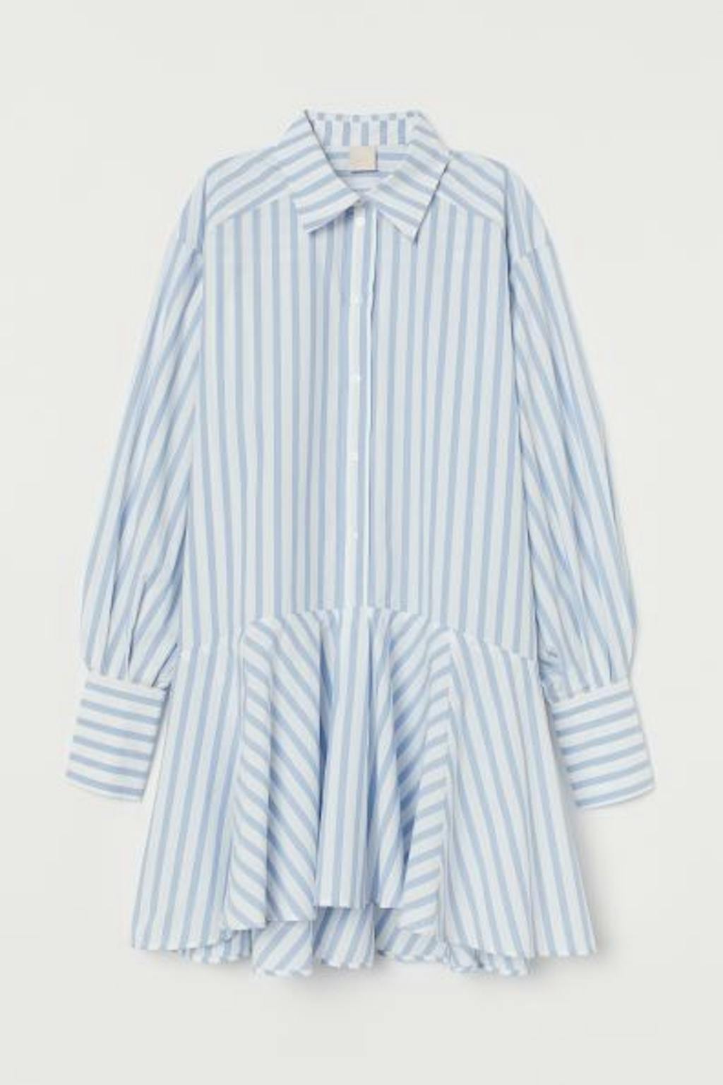 Stribet blå og hvid tunika fra H&M