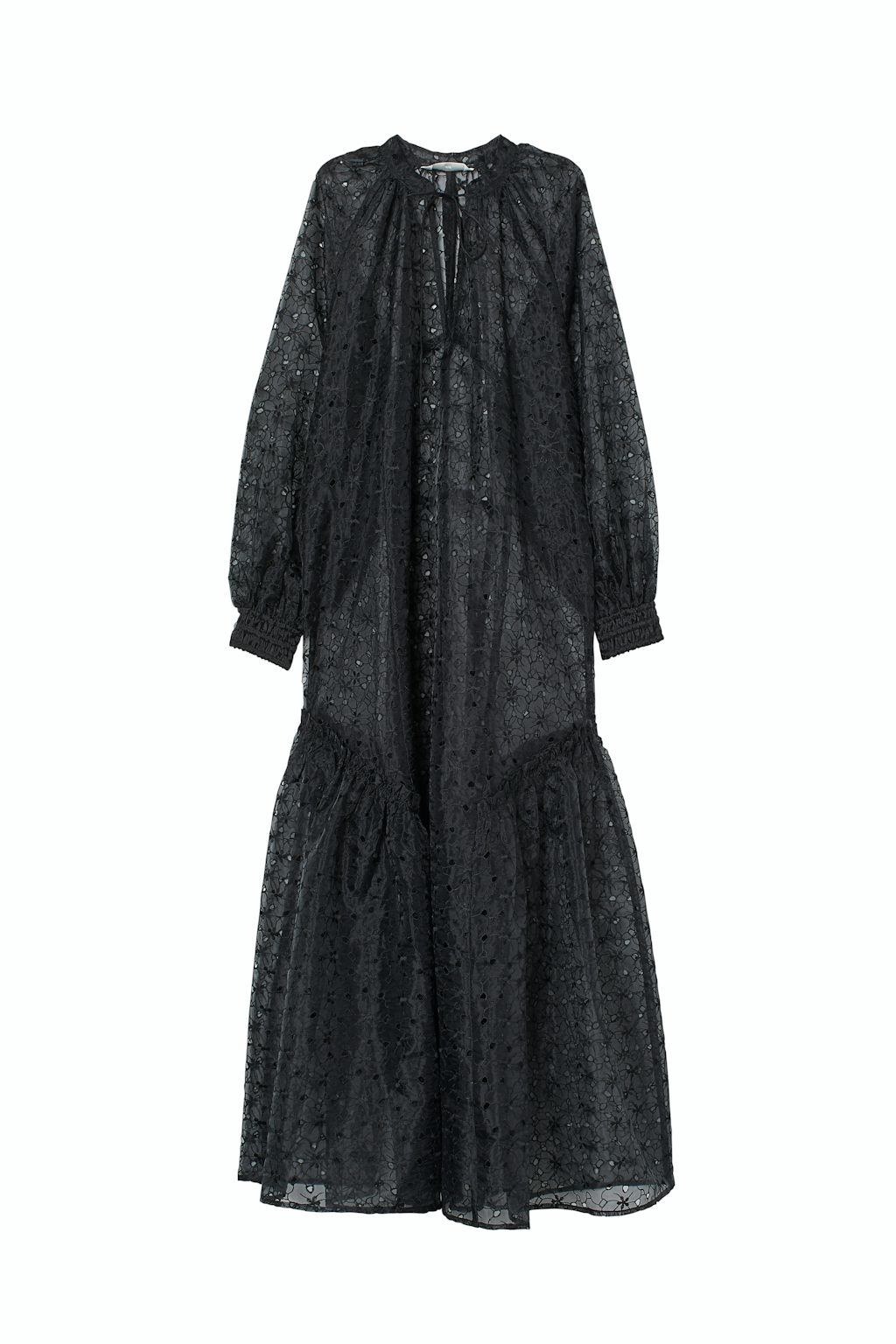 50�-genanvendt-polyester-50�-polyester-399.- lang sort kjole fra h&m