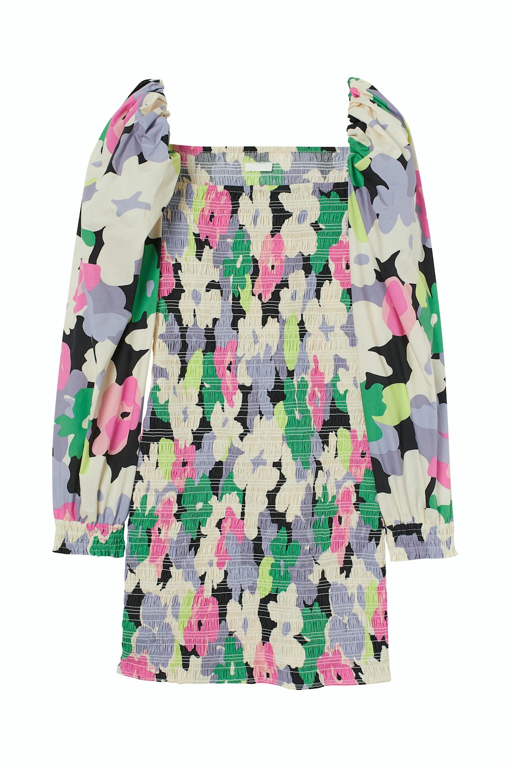 100�-økologisk-bomuld-249.- H&M kjole med farverige blomsterprint