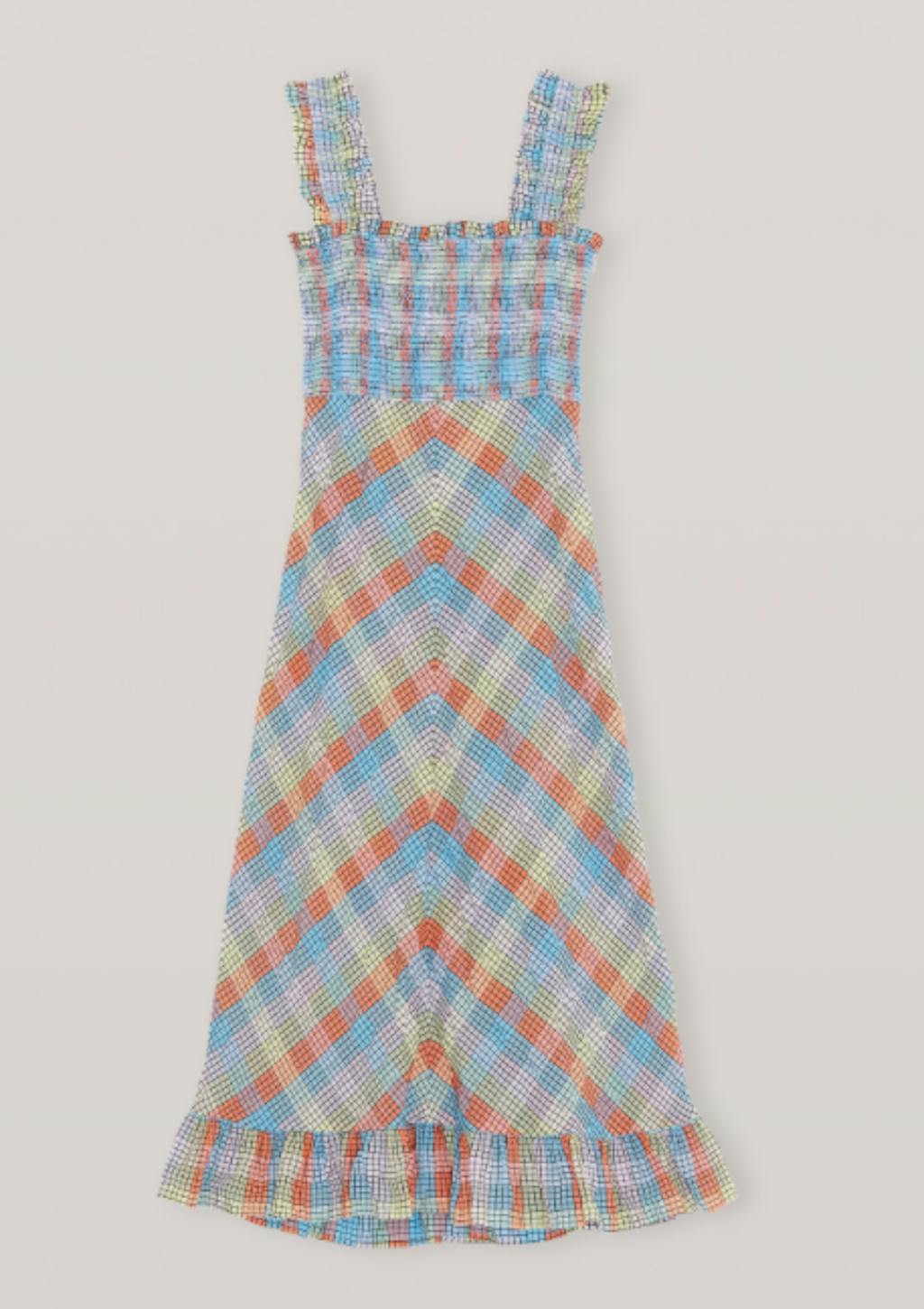 ganni farverig smockkjole ganni farverig smockkjole