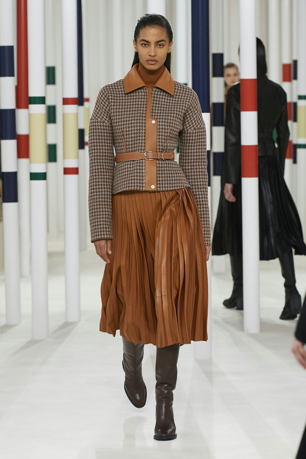 AW20C-Hermes-091 Nederdel i læder