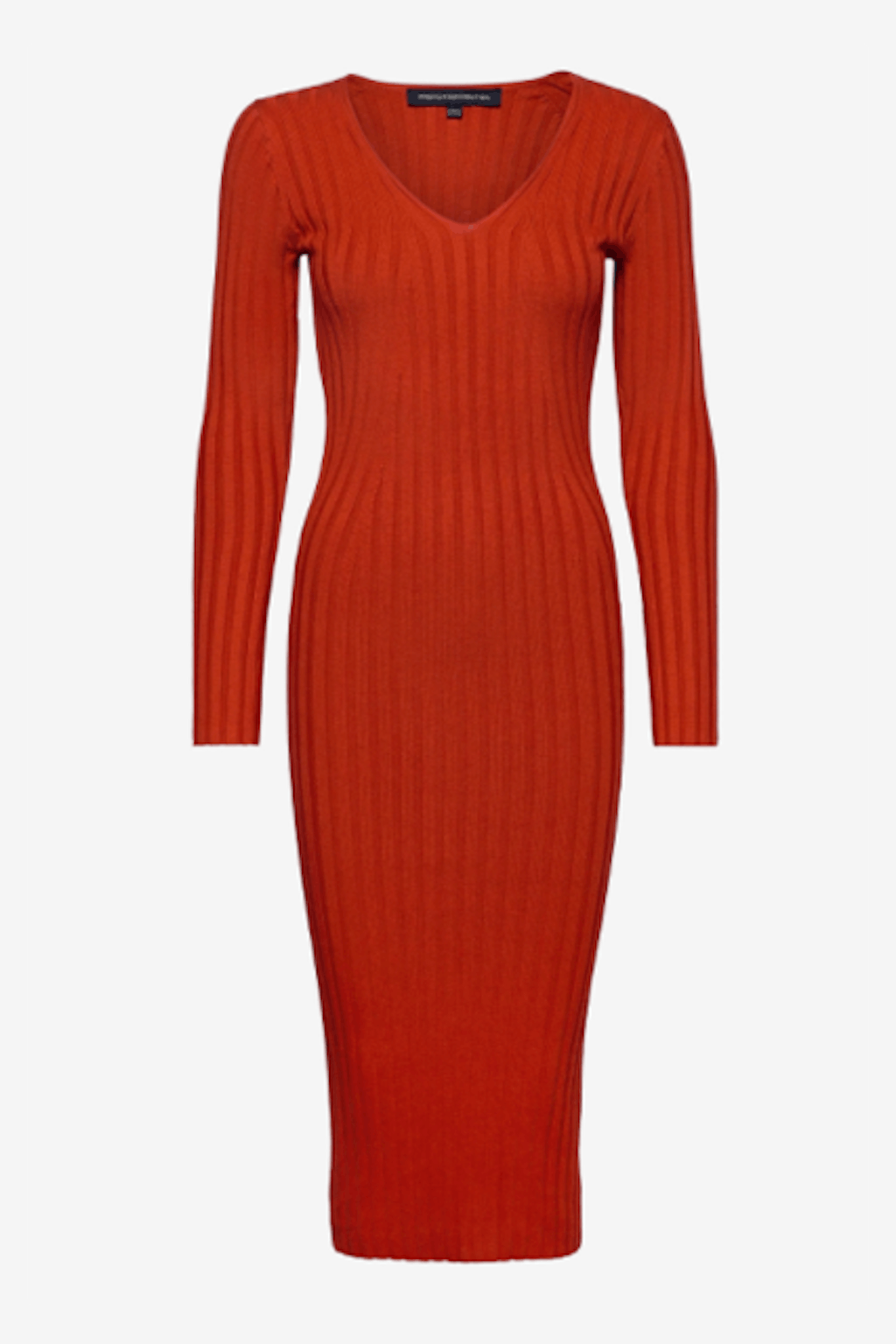 Rød strikkjole Rød strikkjole