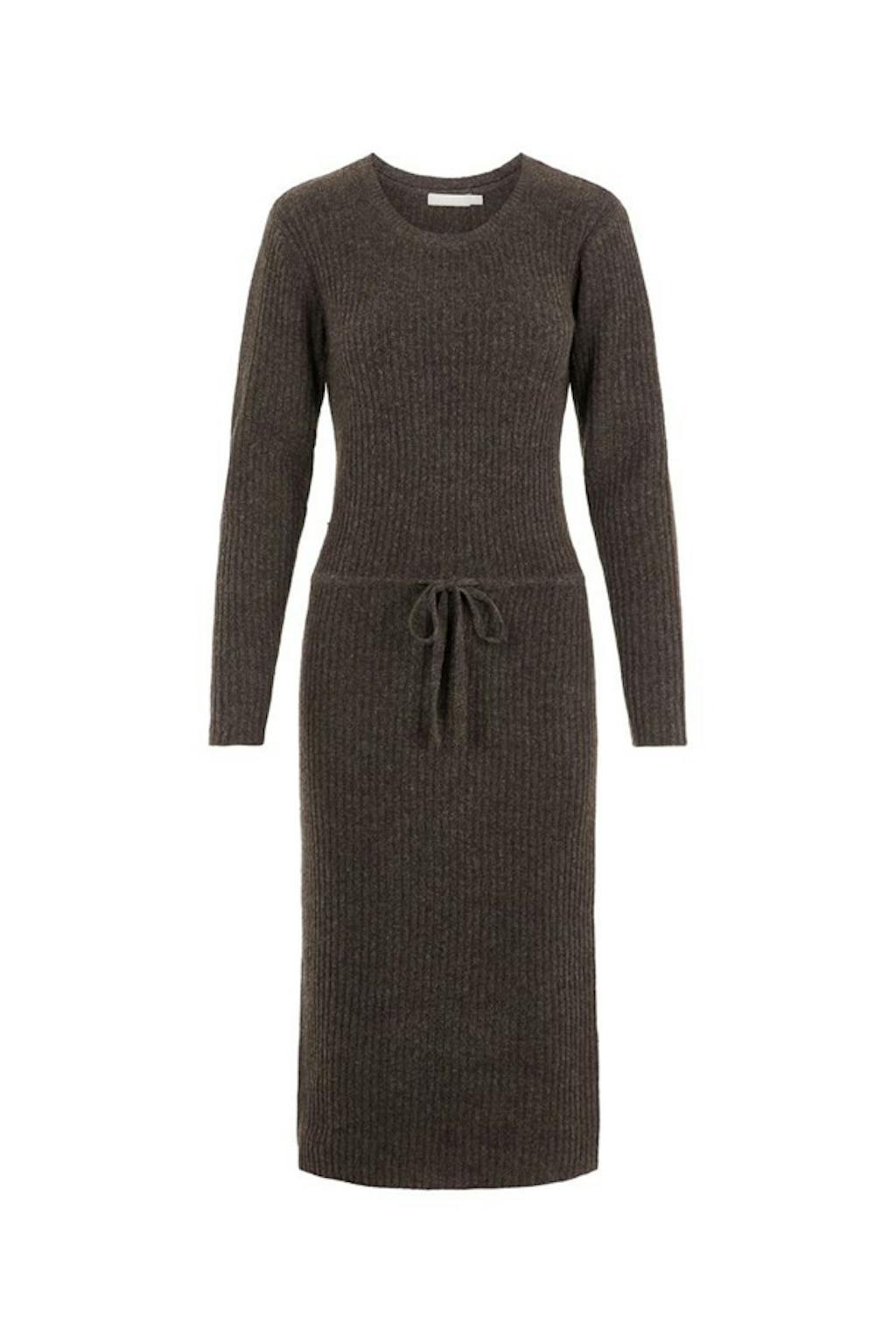 Brun strikkjole Brun strikkjole