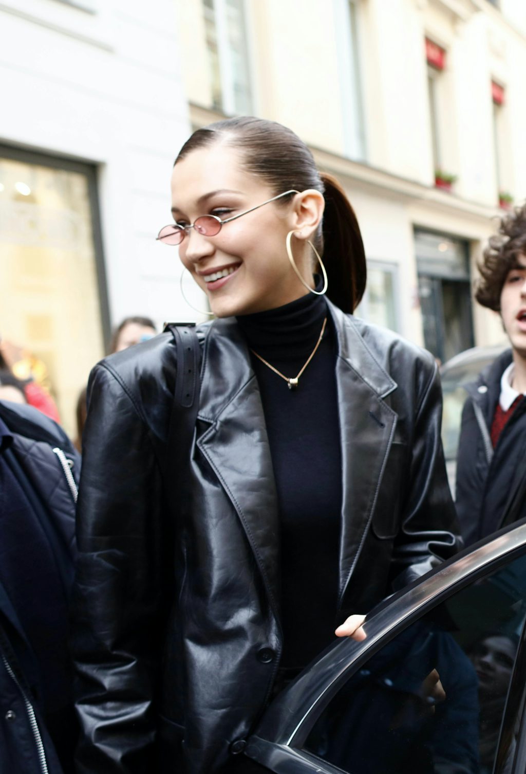 Bella Hadid leaves Bulgari store in Paris