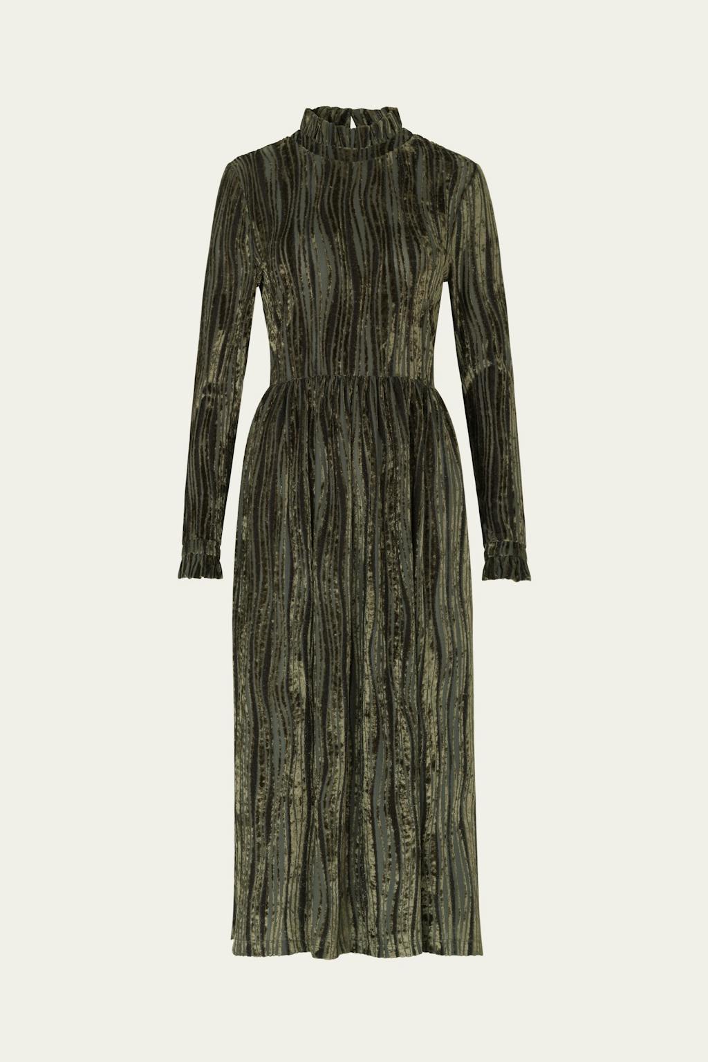 Grøn velourkjole Grøn velourkjole