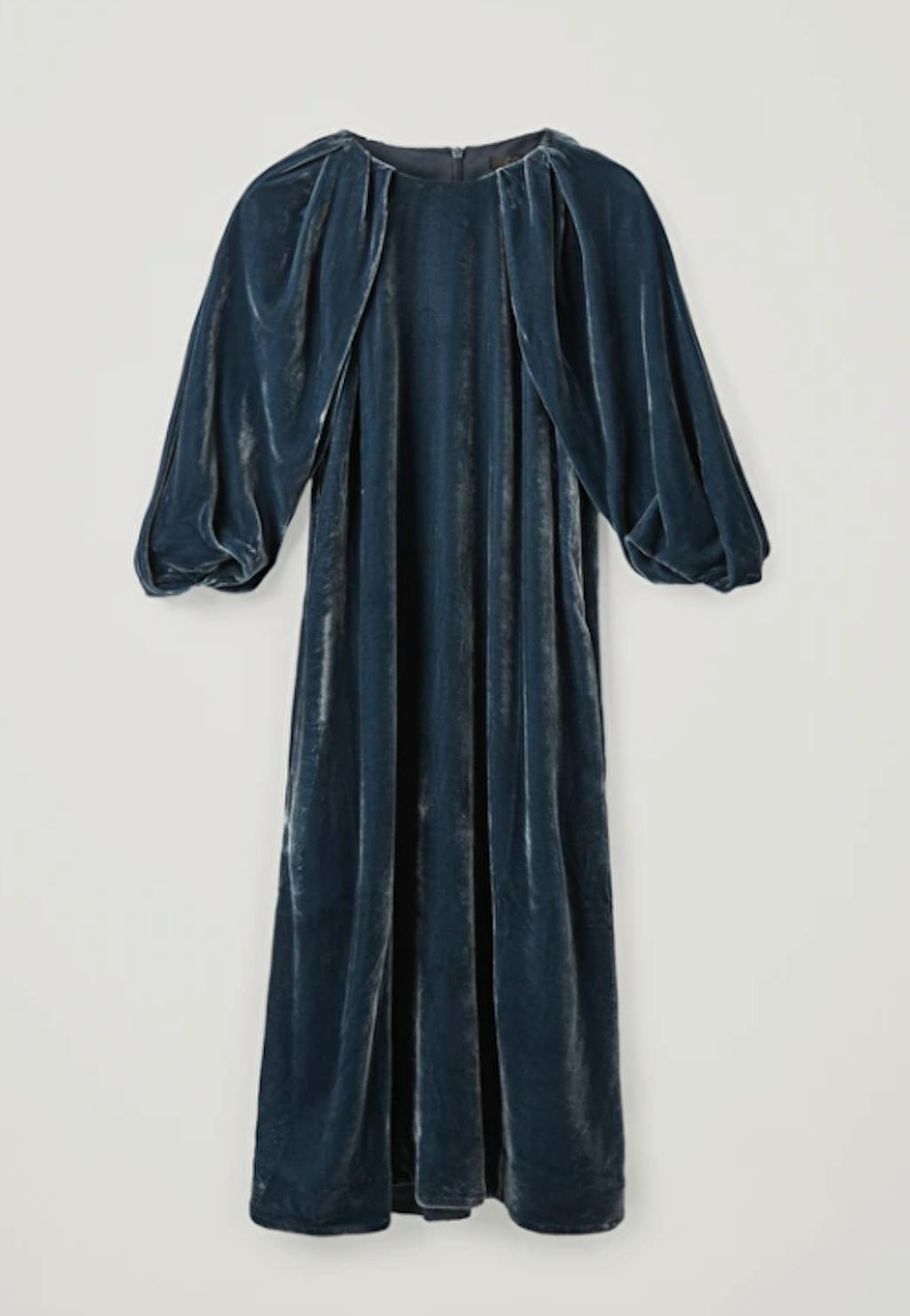Mørkeblå velourkjole Mørkeblå velourkjole