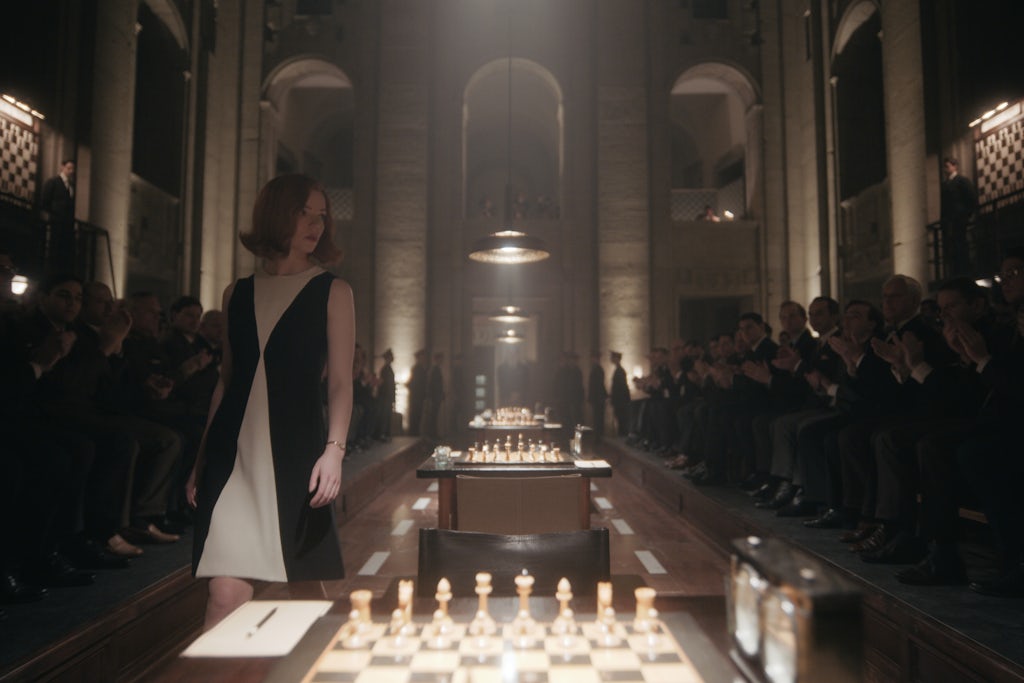 Beth Harmon i Dronningegambit på Netflix Beth Harmon i Dronningegambit på Netflix