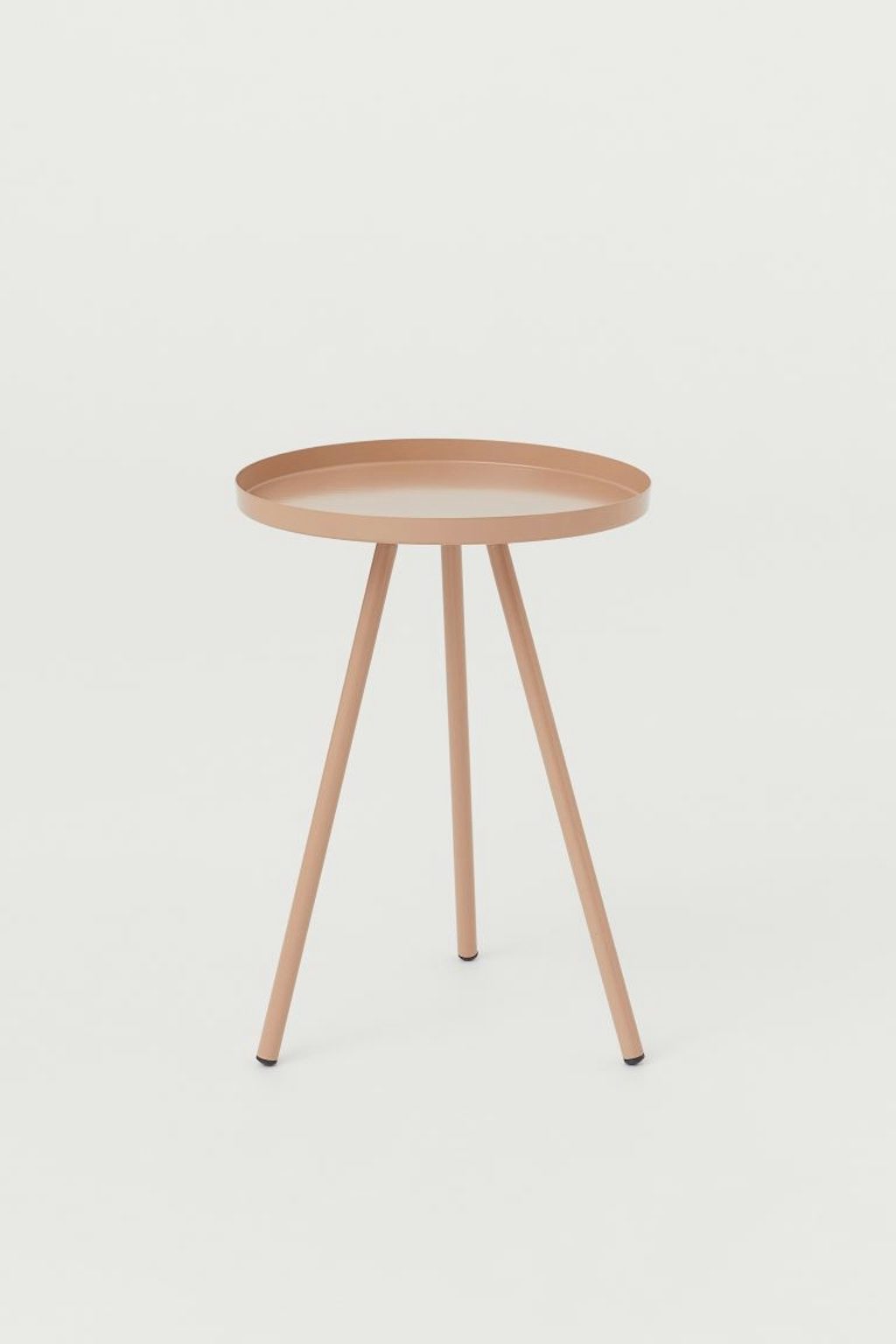HM-sidebord Rosa farvet sidebord med 3 ben.