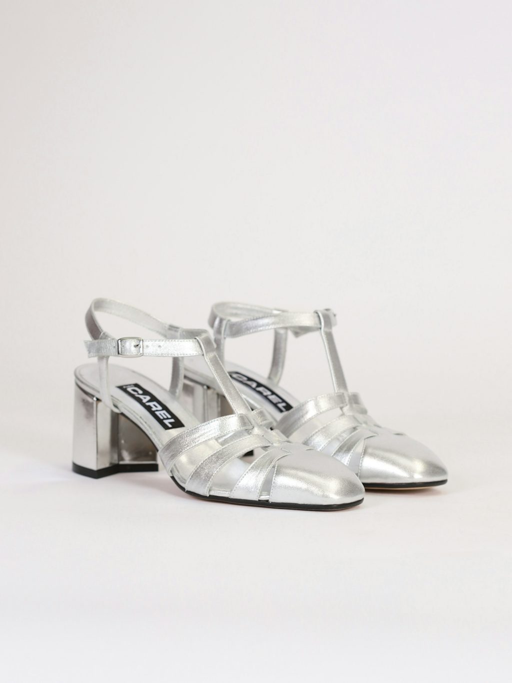 Silver-leather-sandals