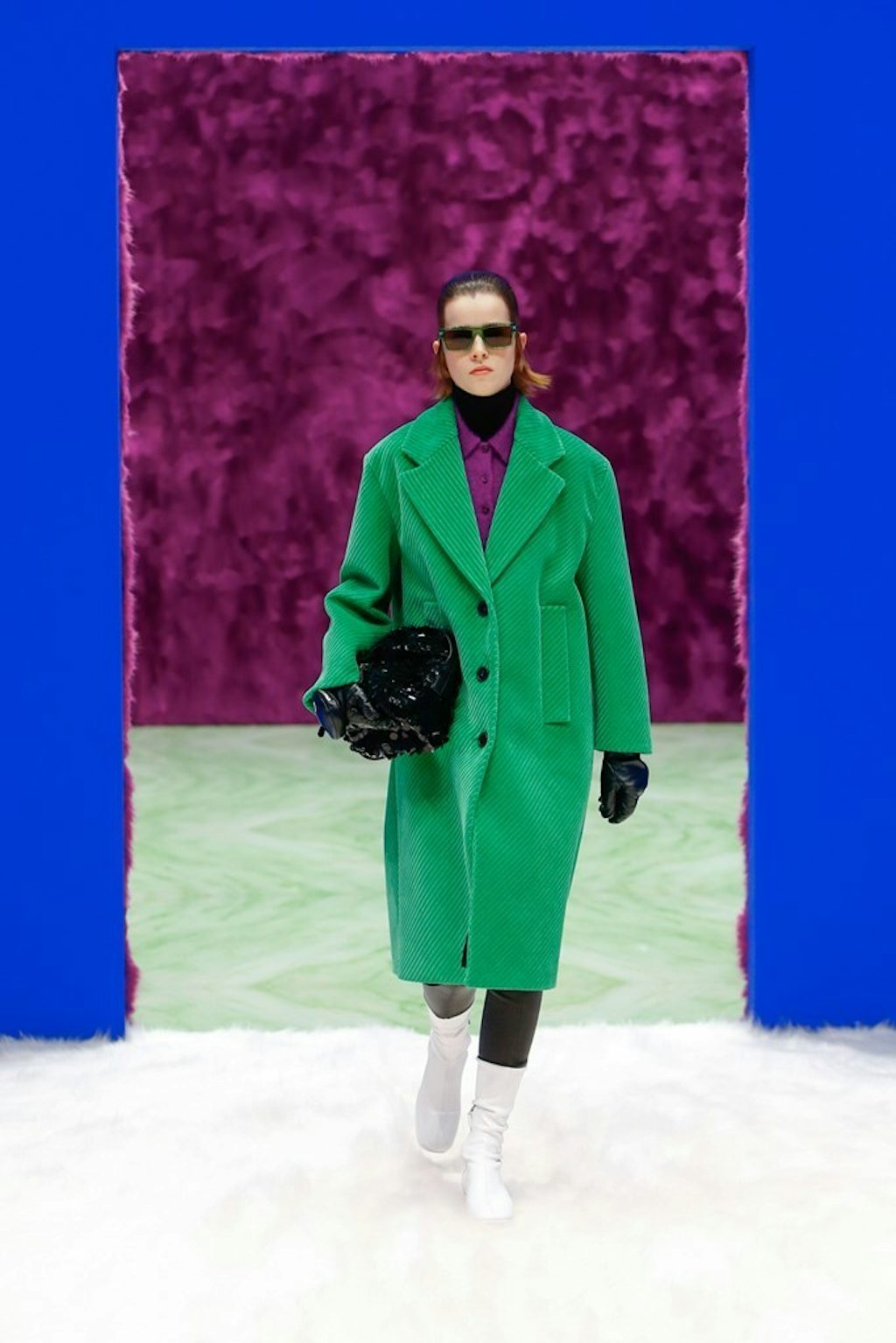 Prada_WFW21_034 Den grønne farve er en af efterårets helt store tendenser.