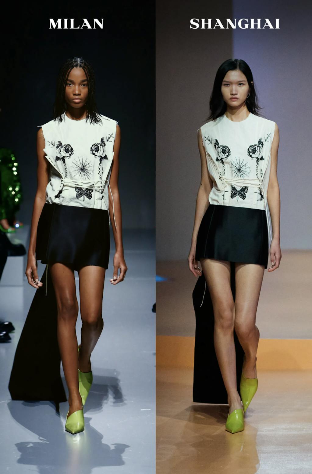 Prada sort hvid sort hvid monokron forårsmode