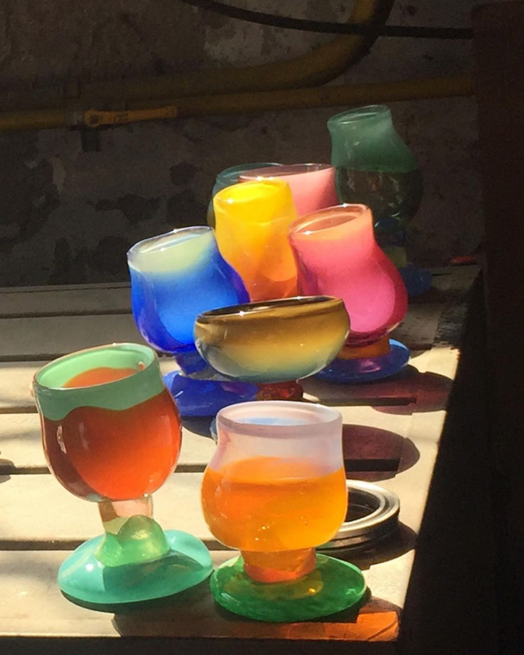 farverige glas farverige glas