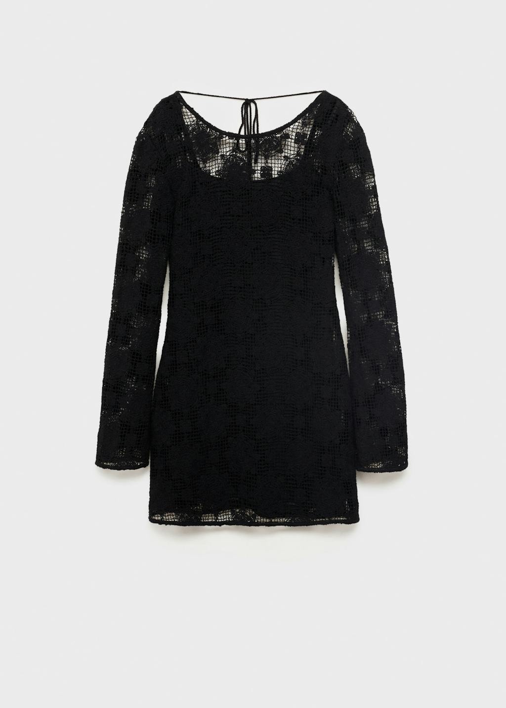 Heklet kjole sort Heklet kjole sort