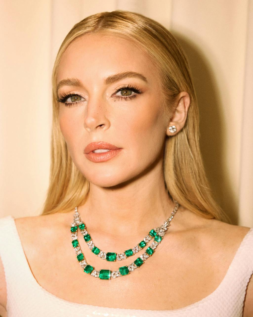 Lindsey Lohan blurred blush