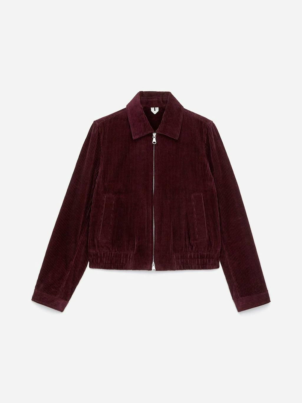 Jakke i fløyel rød