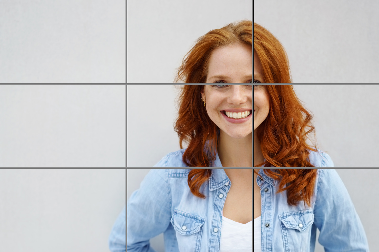 Porträtt med rutnät