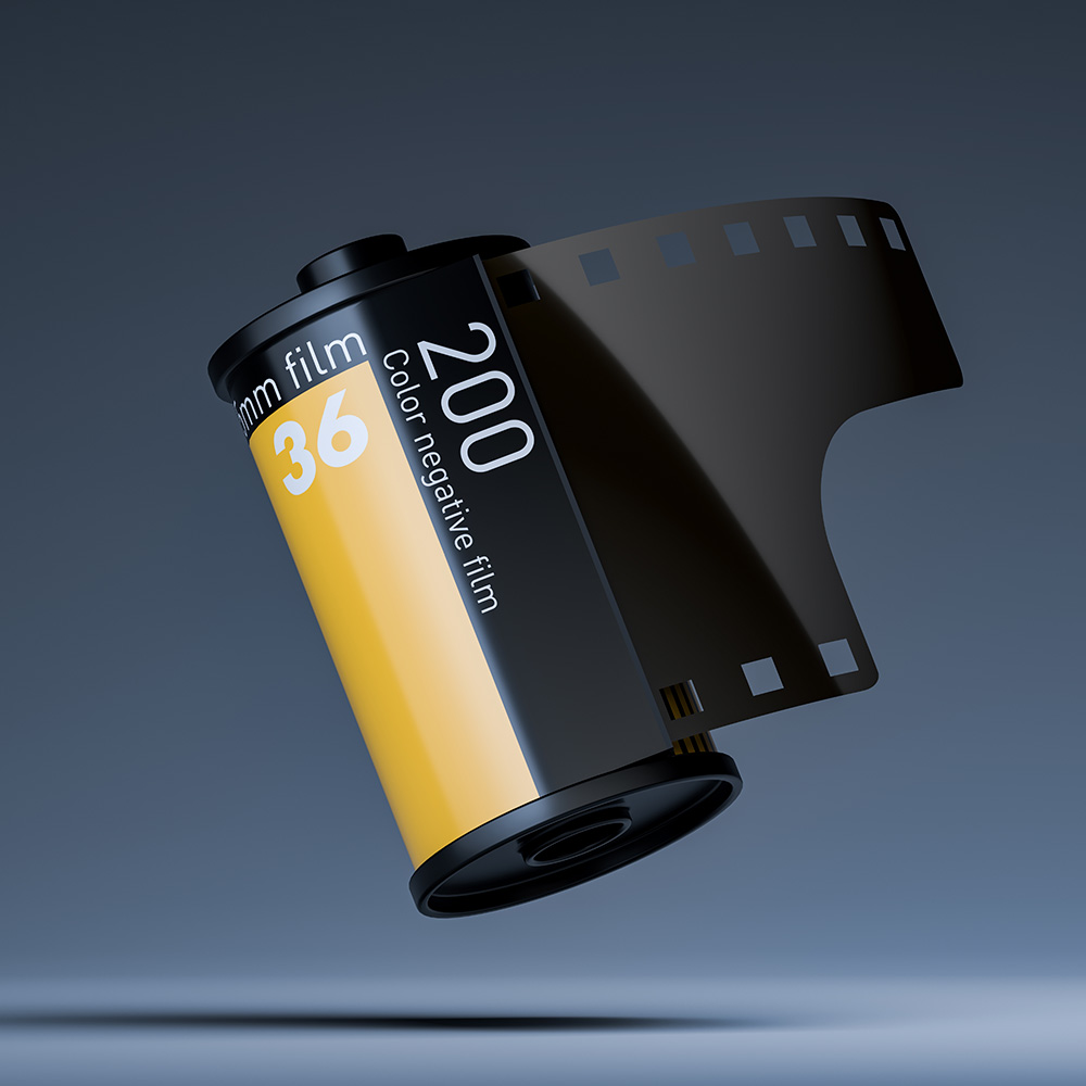 Analog film i 35-mm-format.