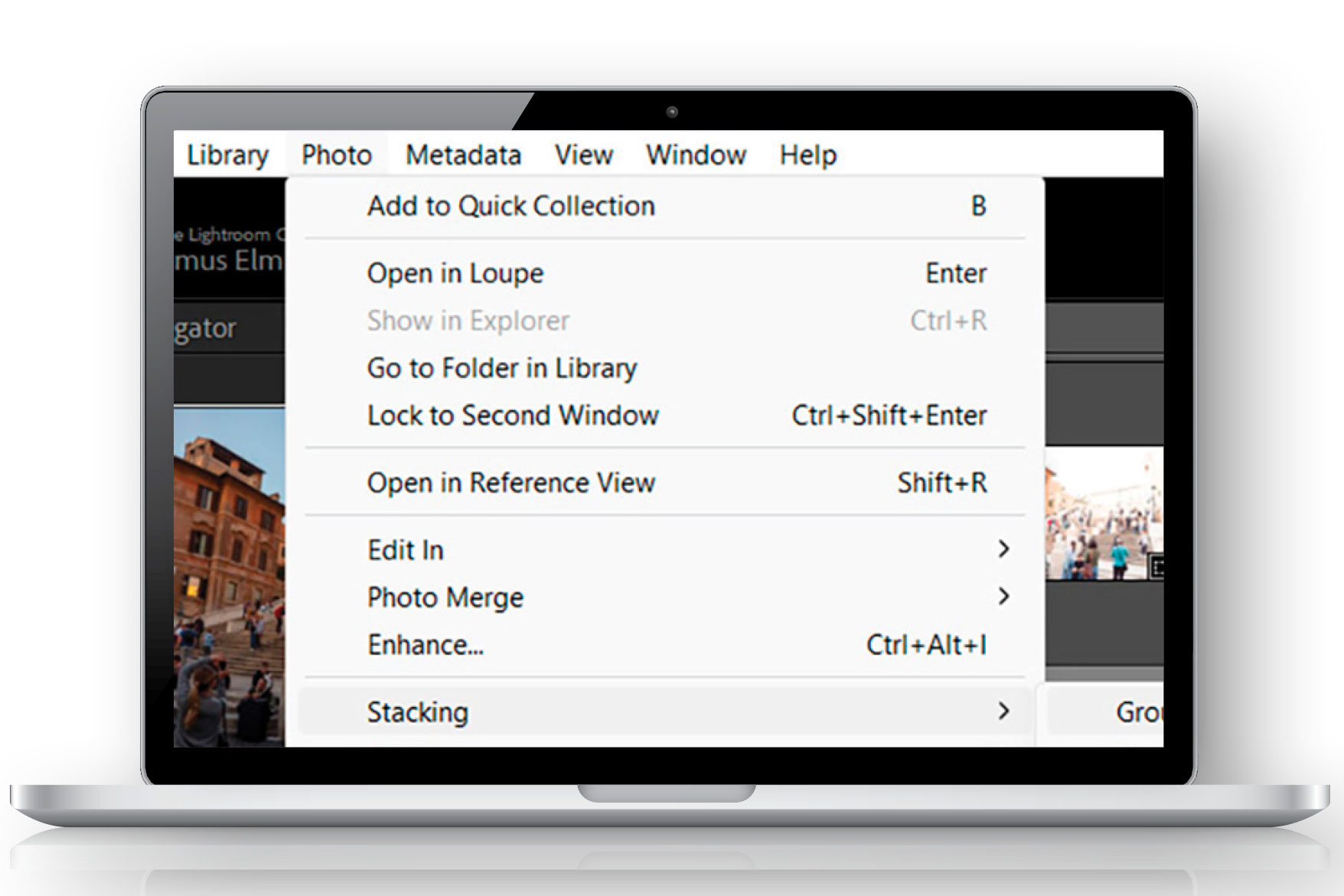 Når du bruger Photo Merge smeltes billeder sammen til ét ultraskarpt billede.
