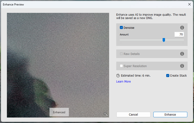 Ta bort brus i Lightroom