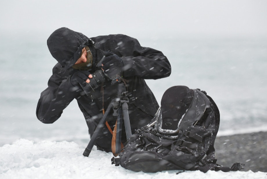 Valokuvaaja kylmässä
