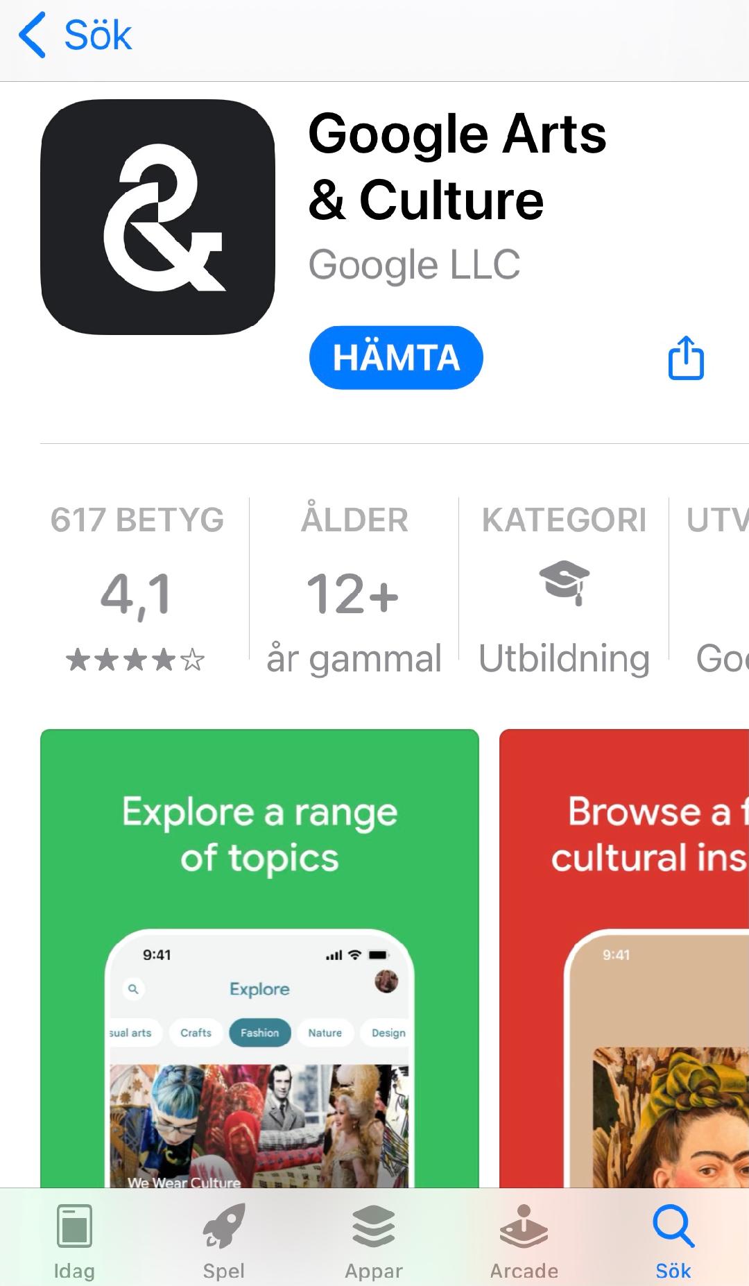 Appen är helt gratis