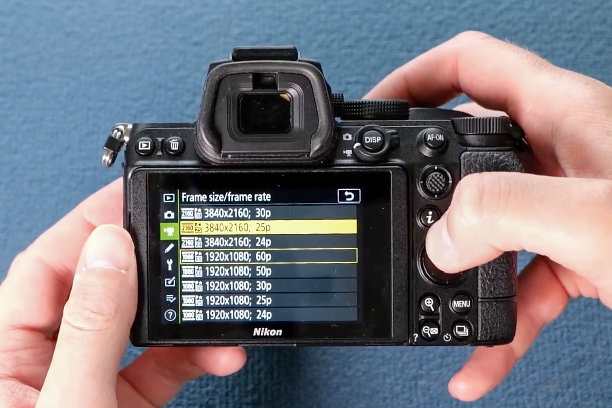 Videoindstillinger i kameramenu