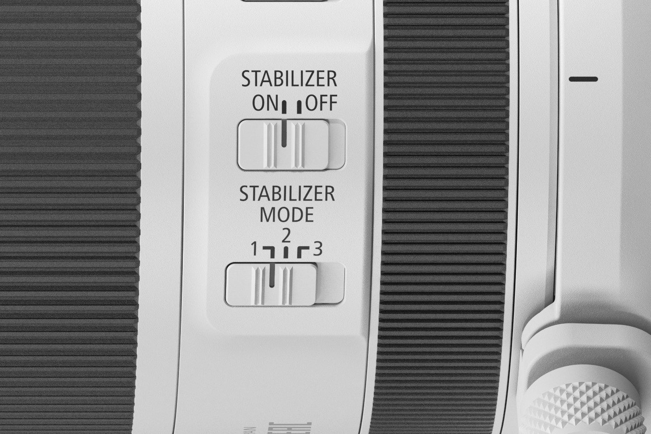 Indstilling af billedstabilisering på et Canon-objektiv