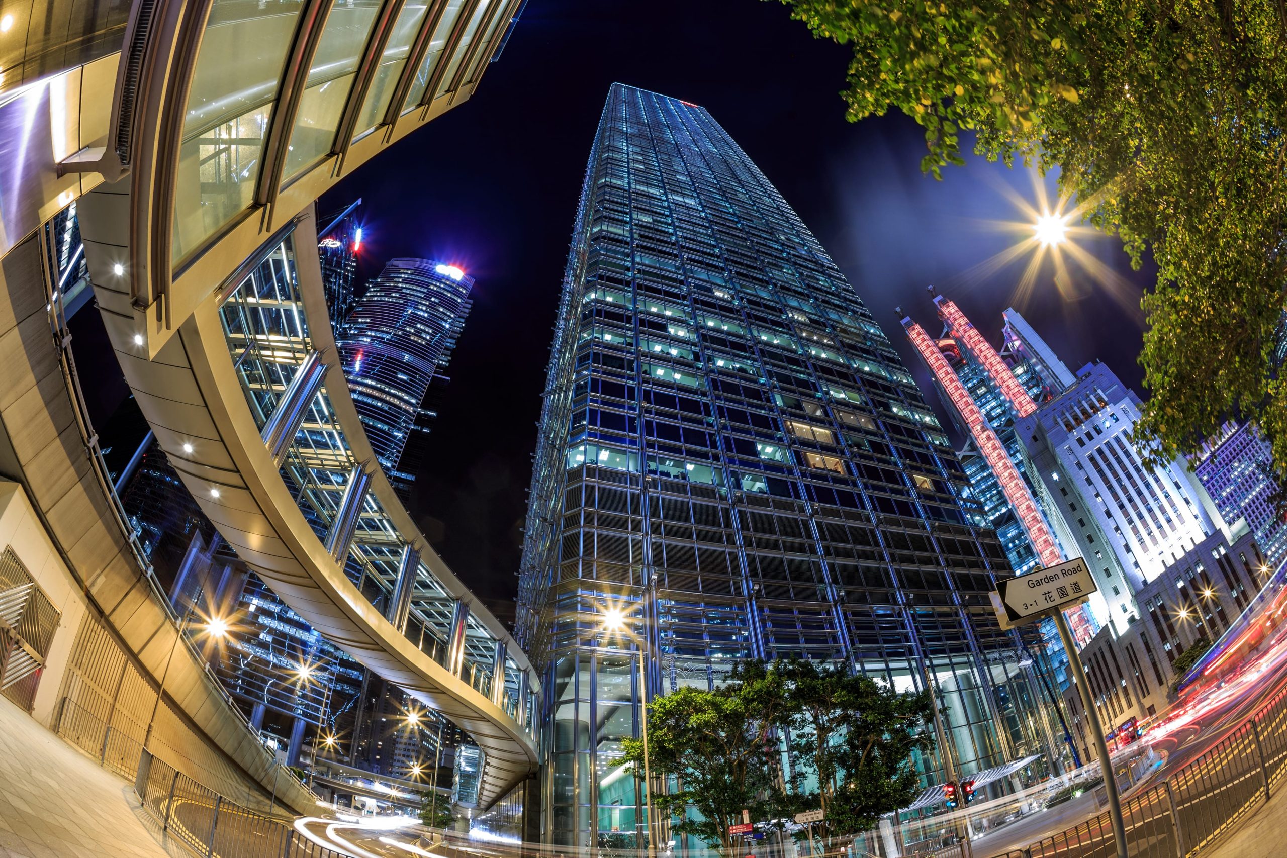 Arkitekturbild tagen med fisheye-objektiv