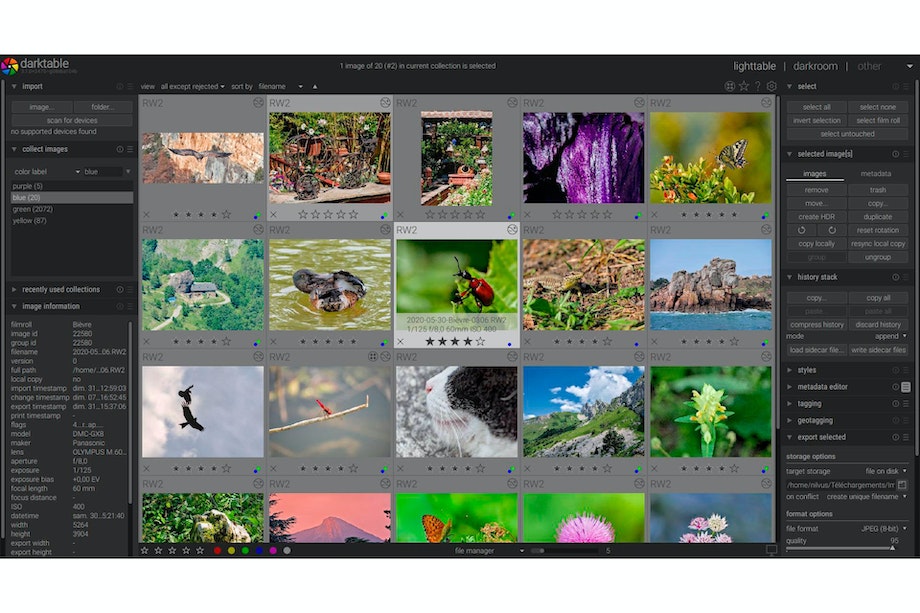 Programmet fungerar som ett smart arkiv för dina råfiler, där du enkelt kan visa dem både före och efter framkallningen.