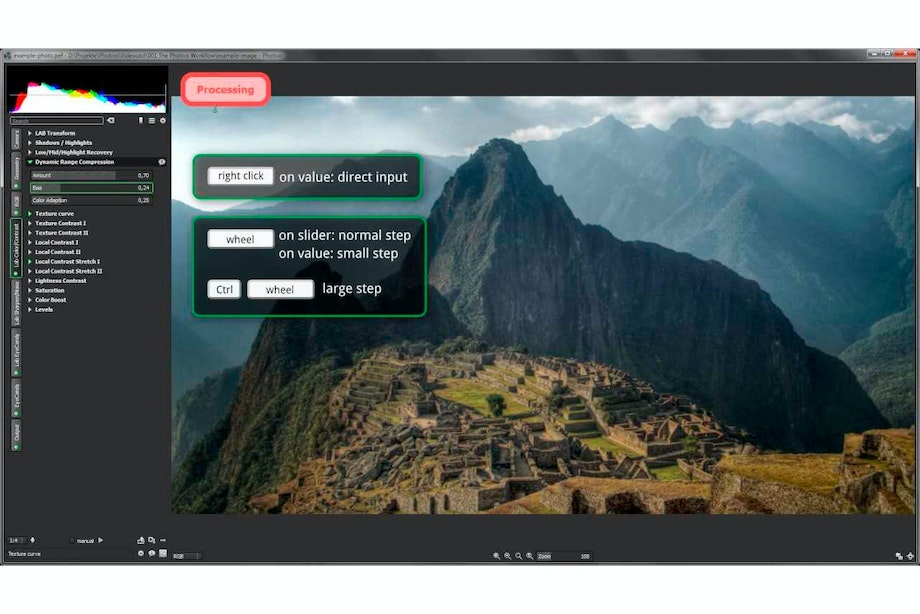 Ohjelma muuntaa raakatiedostot niin, että niitä voi työstää GiMPissä.