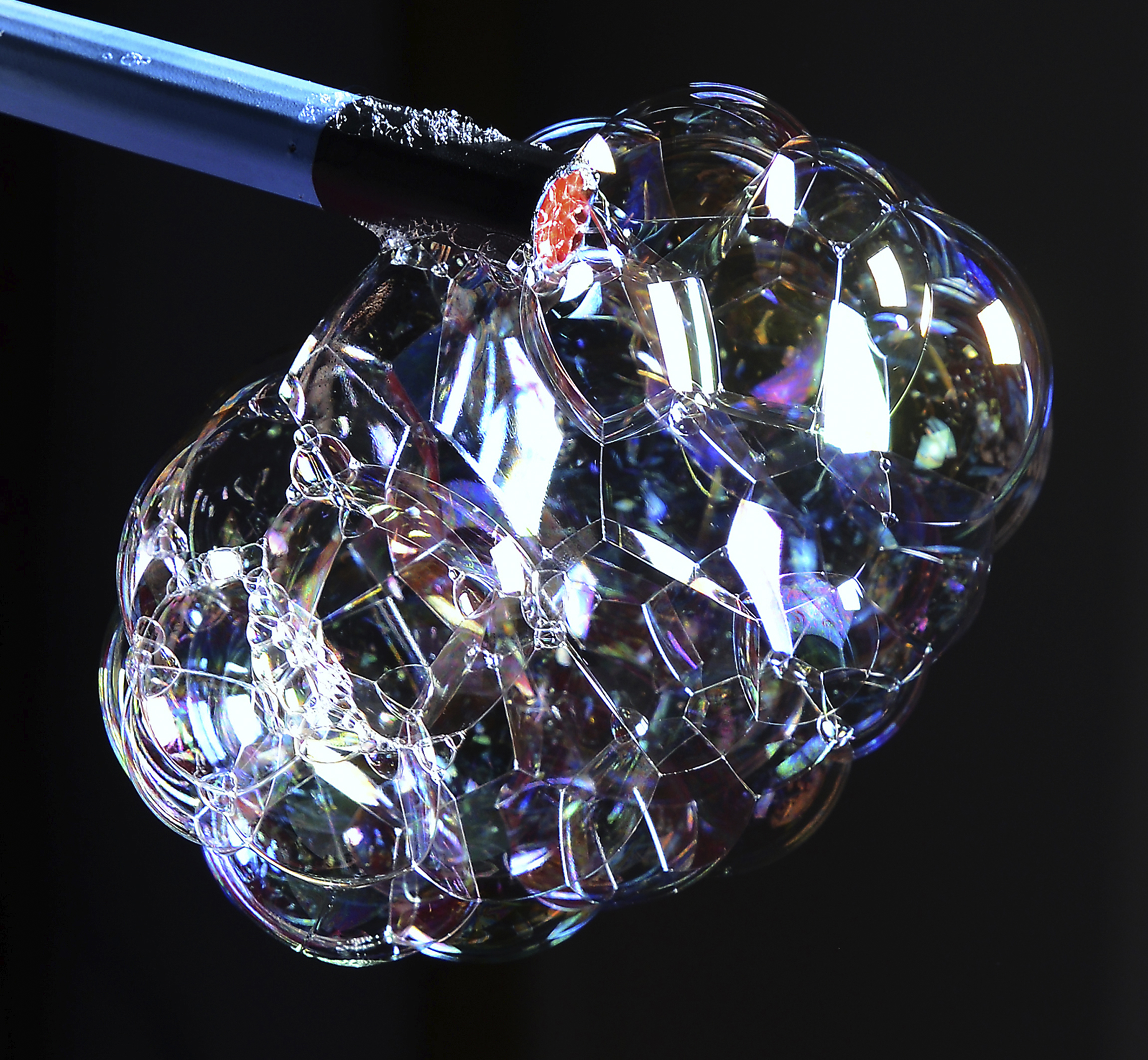 Såpbubblor i närbild