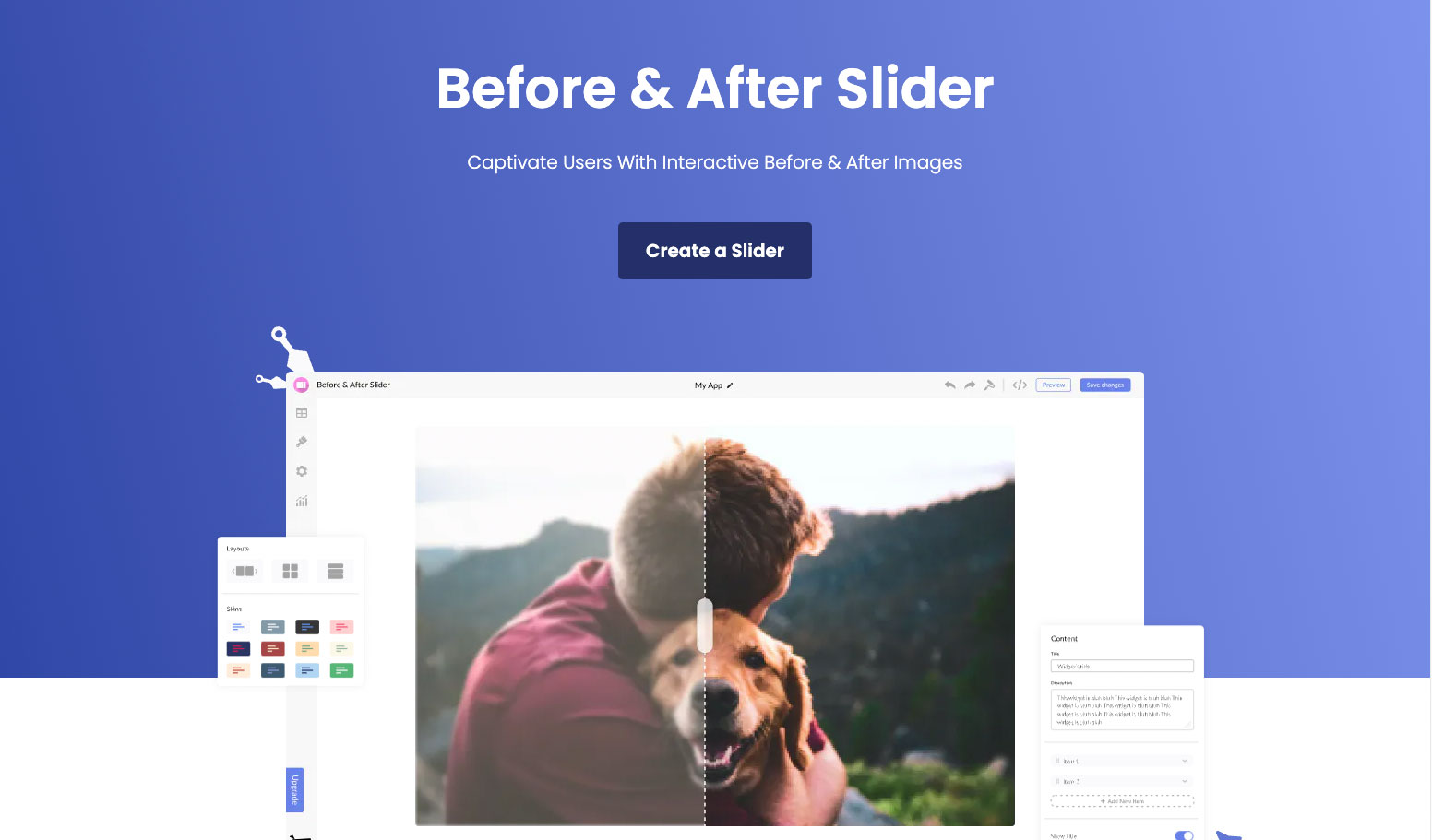 På de fleste nettsteder vil CommonNinja være en utmerket løsning når du trenger en før/etter-slider.