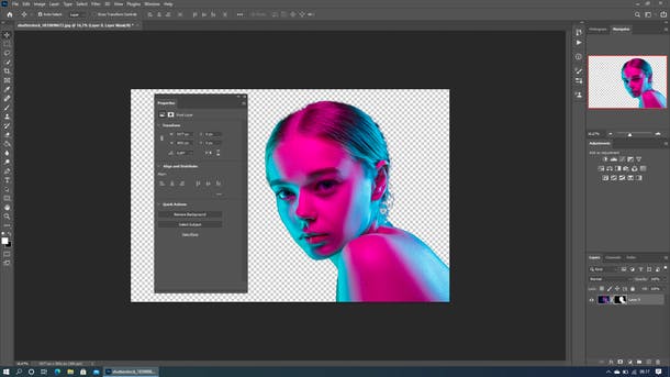 Friläggning i Photoshop.