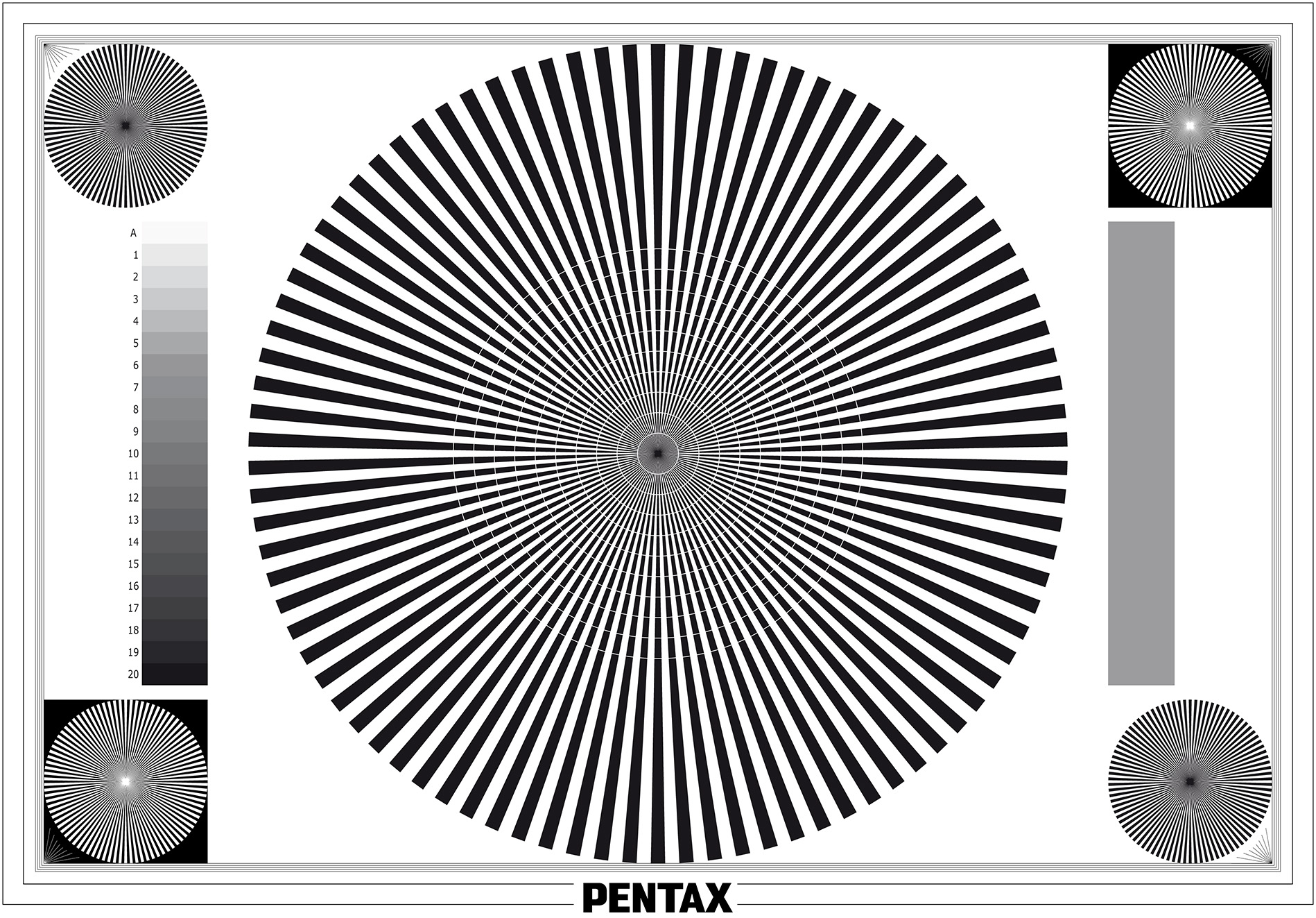 Stil blænden på maks og drej fokusringen langsomt, for at se hvordan skarpheden samlet sig, når fokus er rettet mod den midterste prik.
