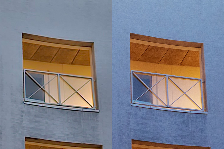 Detaljer fra bilder i blåtimen