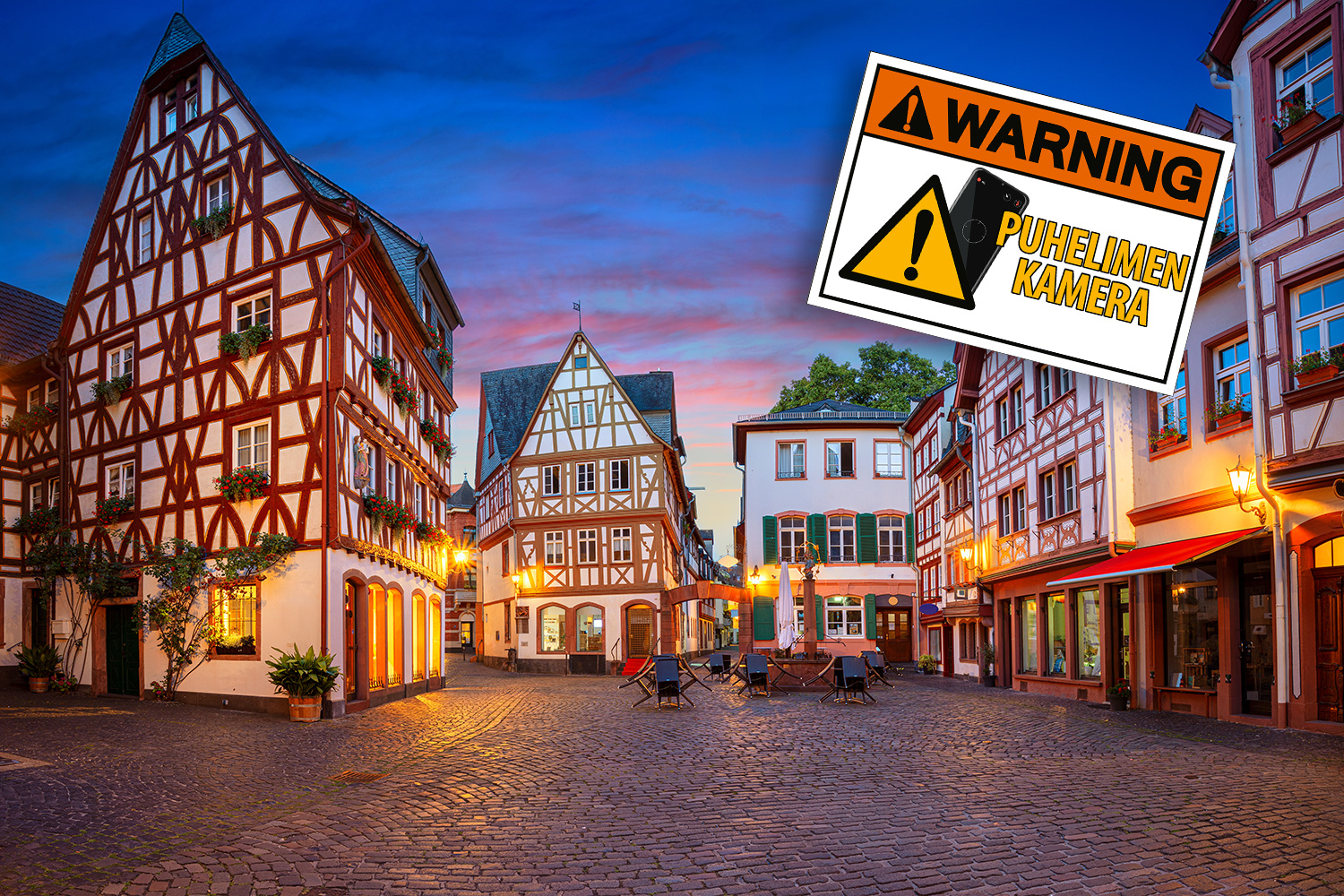 Kaupunki sinisellä hetkellä.