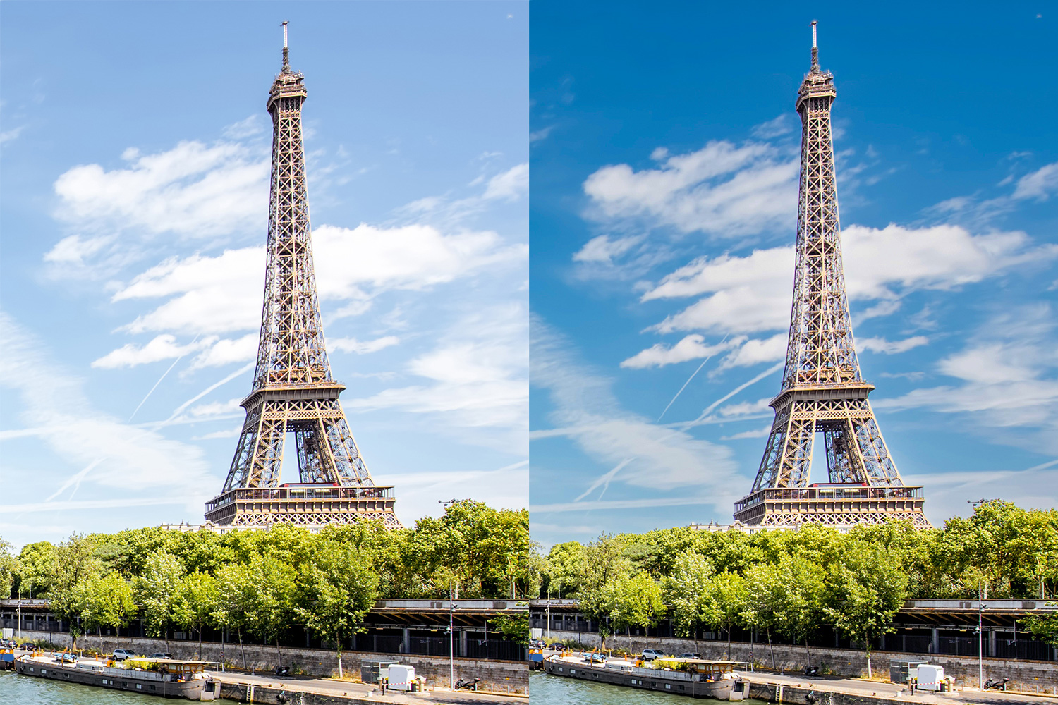 Himmel justeret i Lightroom