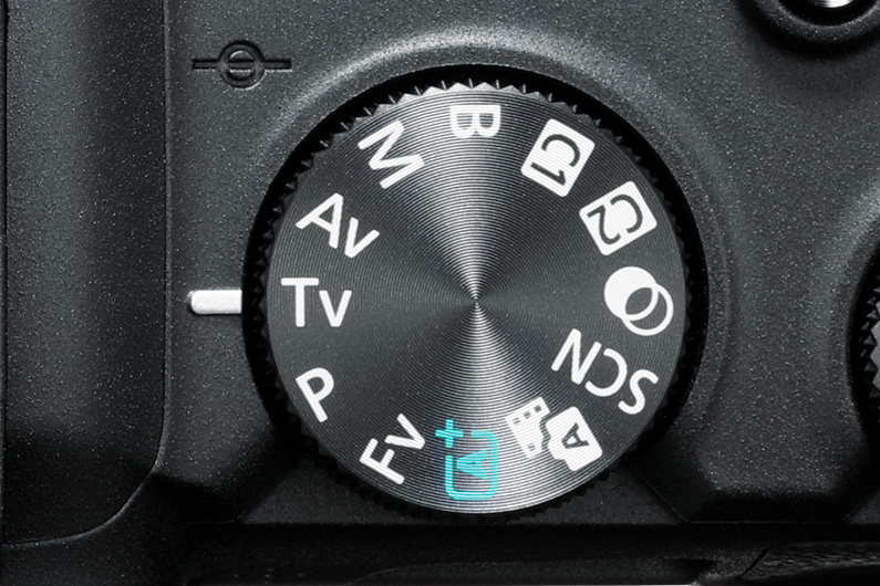 Programhjul på Canon EOS R8