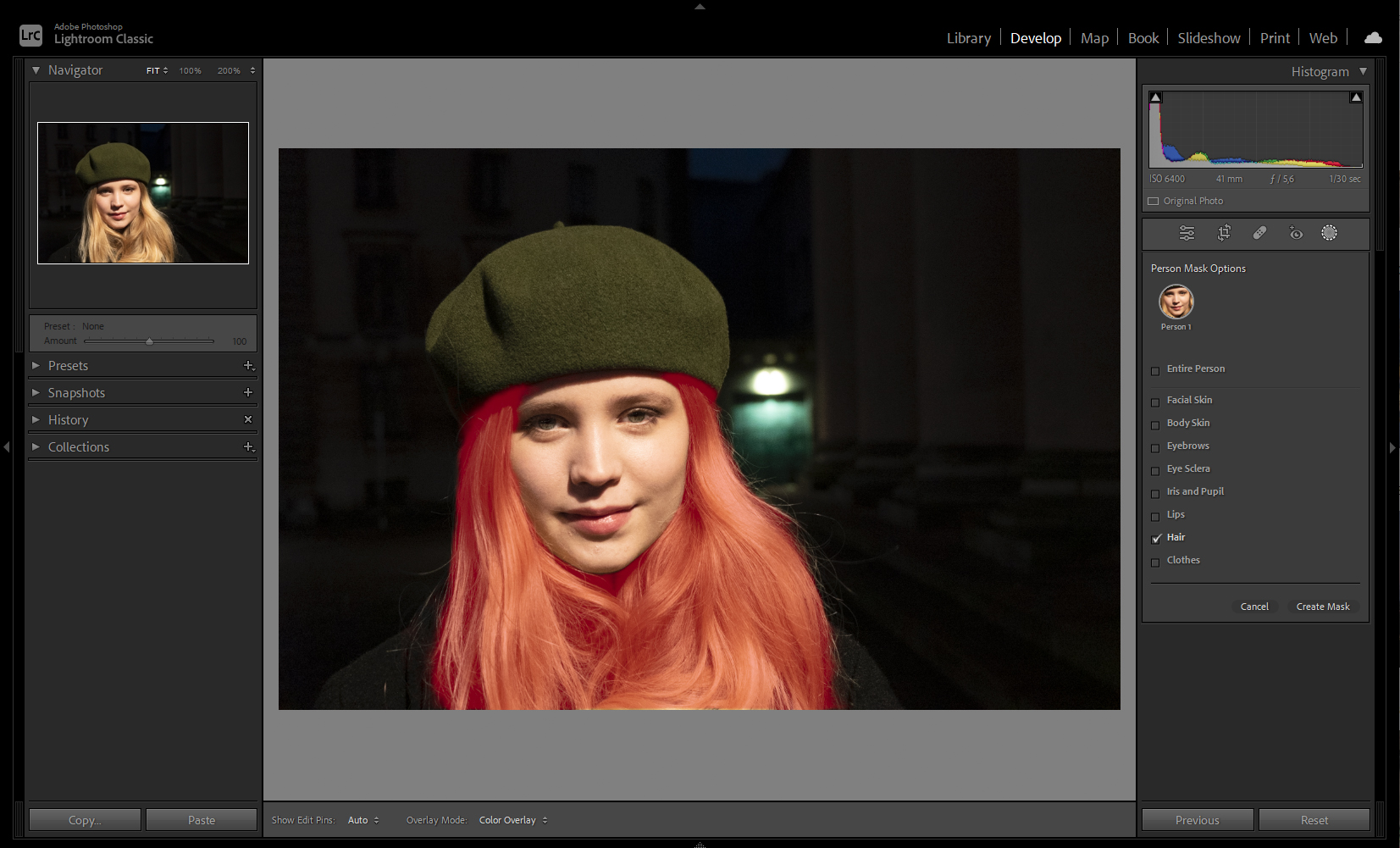 Lightroom Classic Person Mask