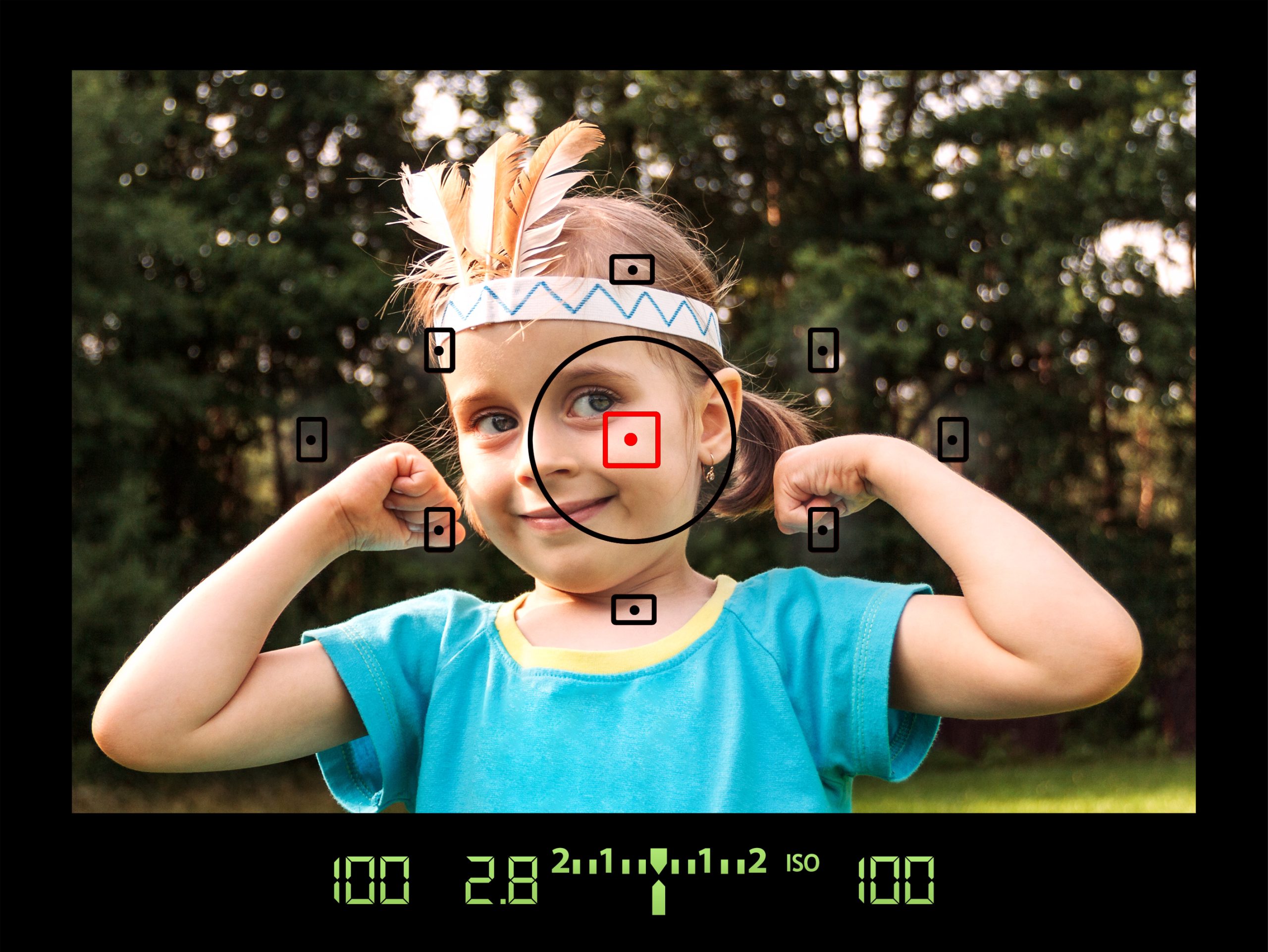 Autofokuspunkt ögonautofokus på katt som går på gräsmatta mot kameran