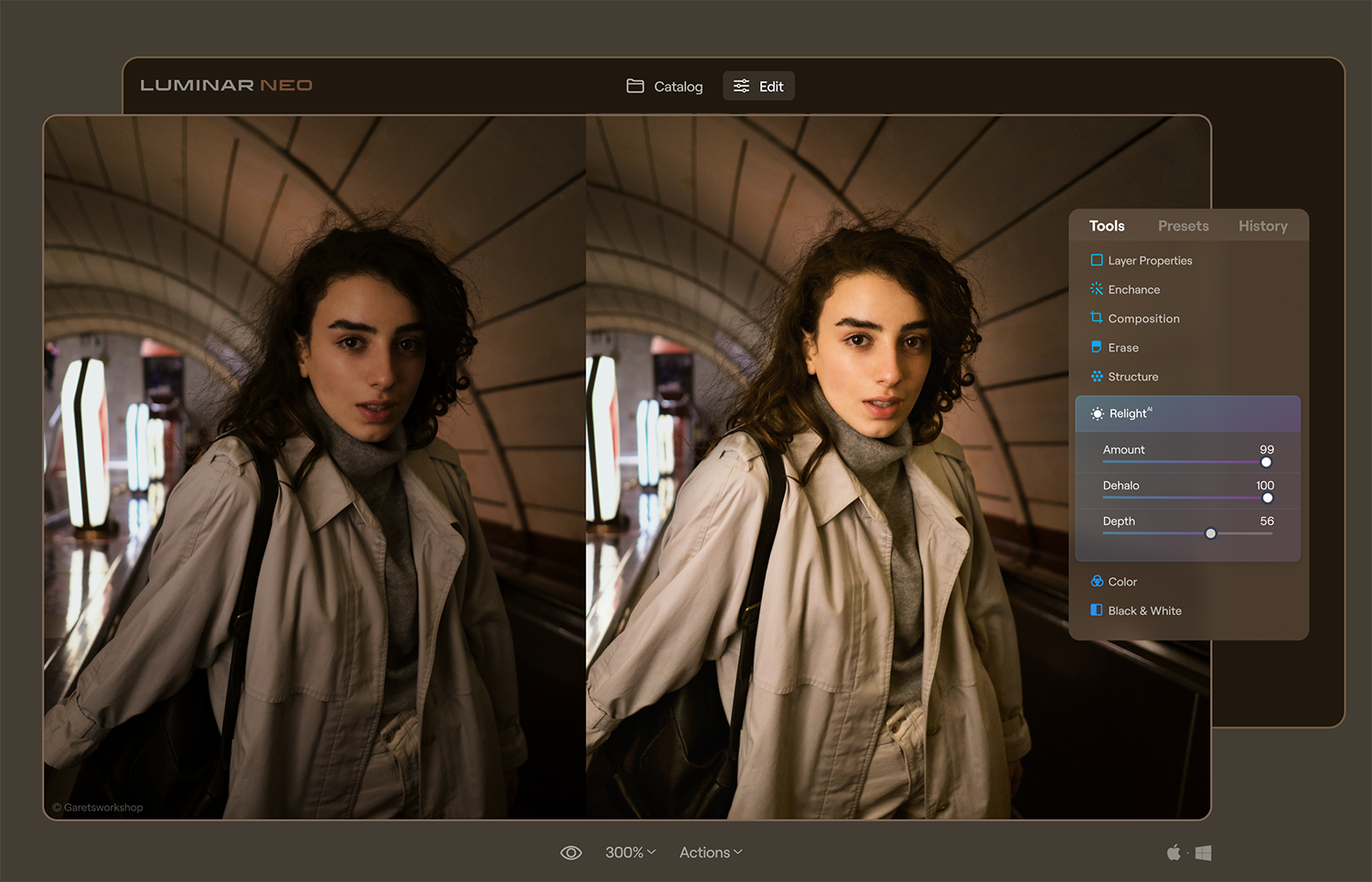 Relight AI i Luminar Neo