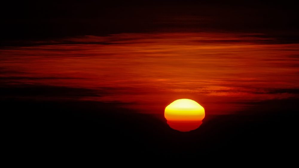 solen fotograferet med ND-filter giver spændende effekt