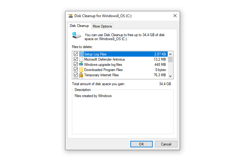 Diskoprydning på Windows