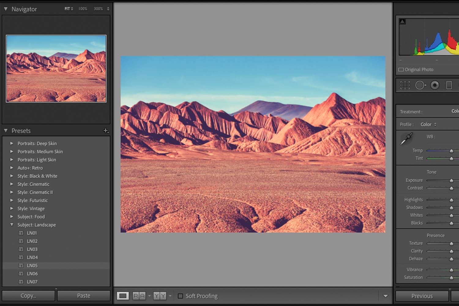 Presets i Lightroom.
