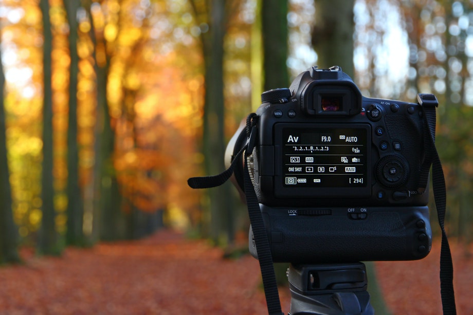 Kamera med batterigrep.