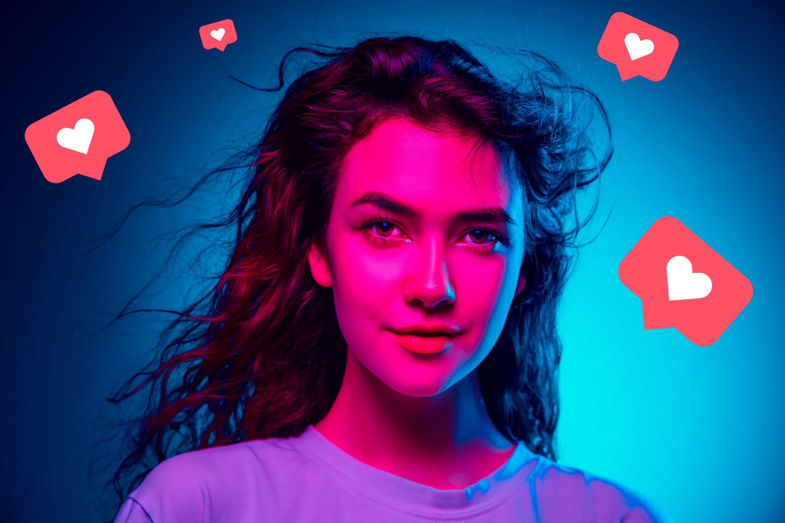 Porträtt med artificiellt ljus.