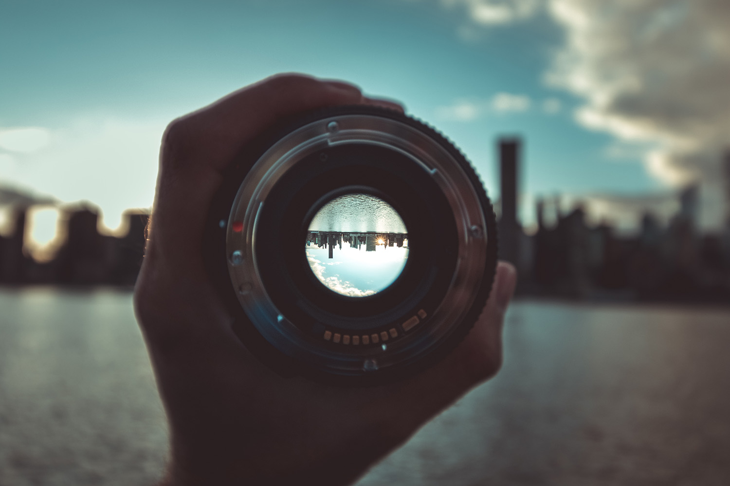 Objektiv med stor blender