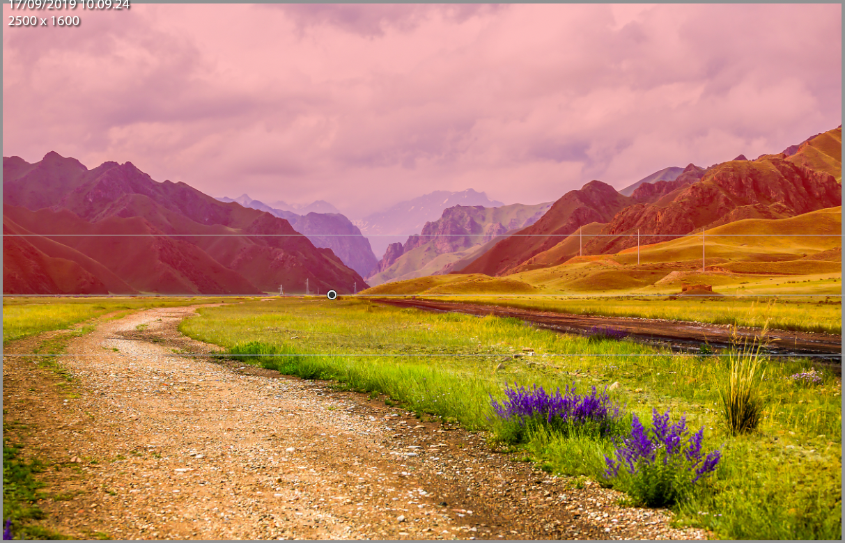 Övertoningsfilter på en bild i Lightroom