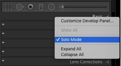 Solo Mode-funksjonen i Lightroom