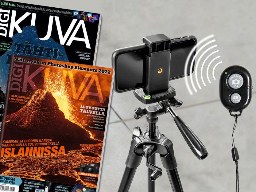 Digikuvan kamerajalusta.